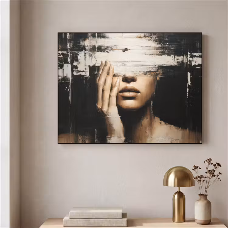 Art Frame - Hand - Gezicht - Strepen - Abstract — 3