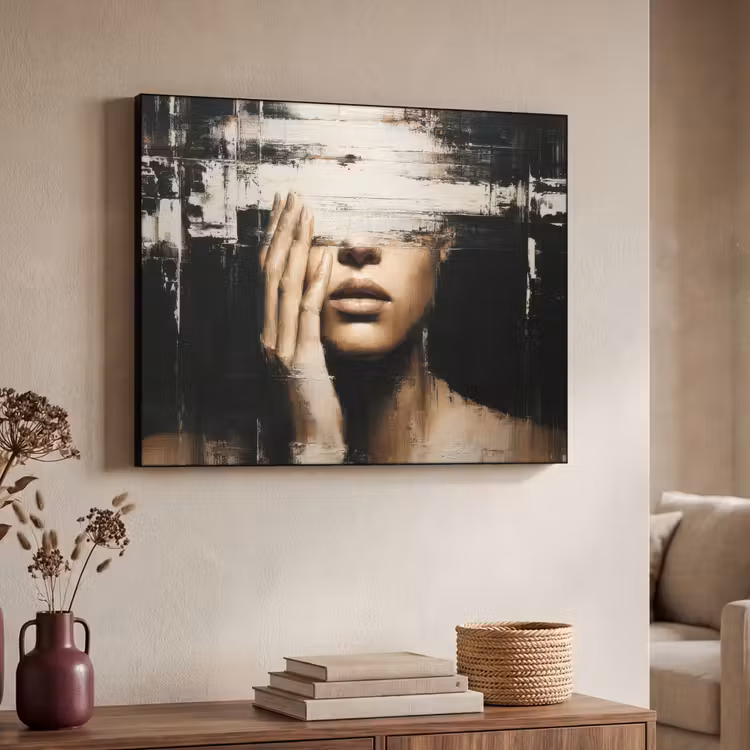Art Frame - Hand - Gezicht - Strepen - Abstract — 4