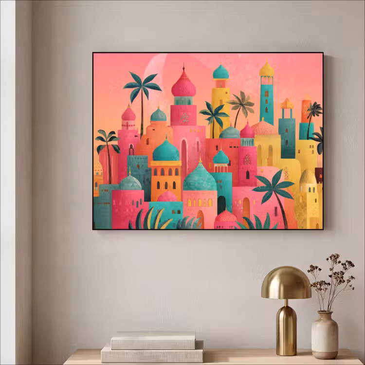 Art Frame - Kleurrijk - Palmbomen - Islamitisch — 3
