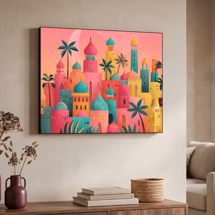 Art Frame - Kleurrijk - Palmbomen - Islamitisch — 4