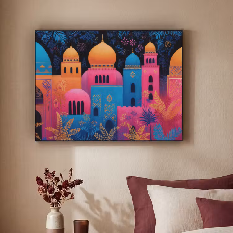 Art Frame - Kleurrijk - Stad - Nacht - Islamitisch — 2