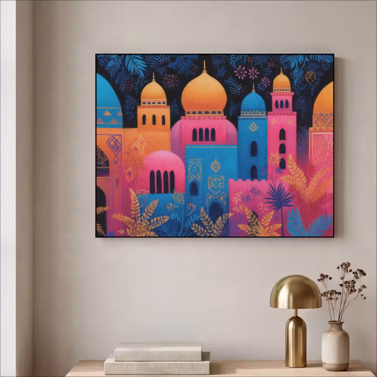 Art Frame - Kleurrijk - Stad - Nacht - Islamitisch — 3