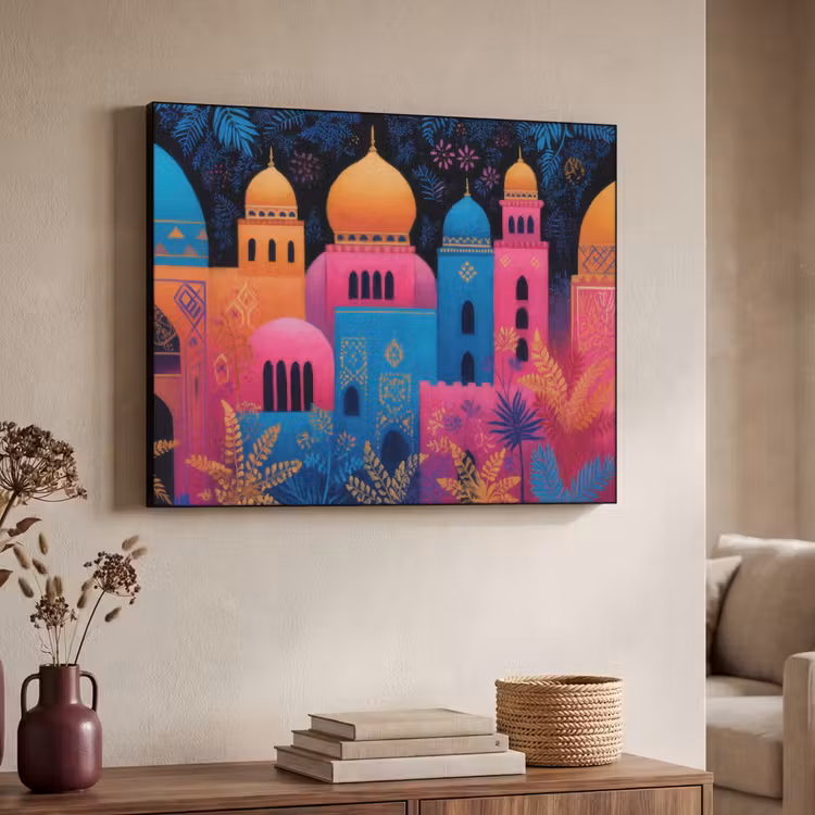 Art Frame - Kleurrijk - Stad - Nacht - Islamitisch — 4
