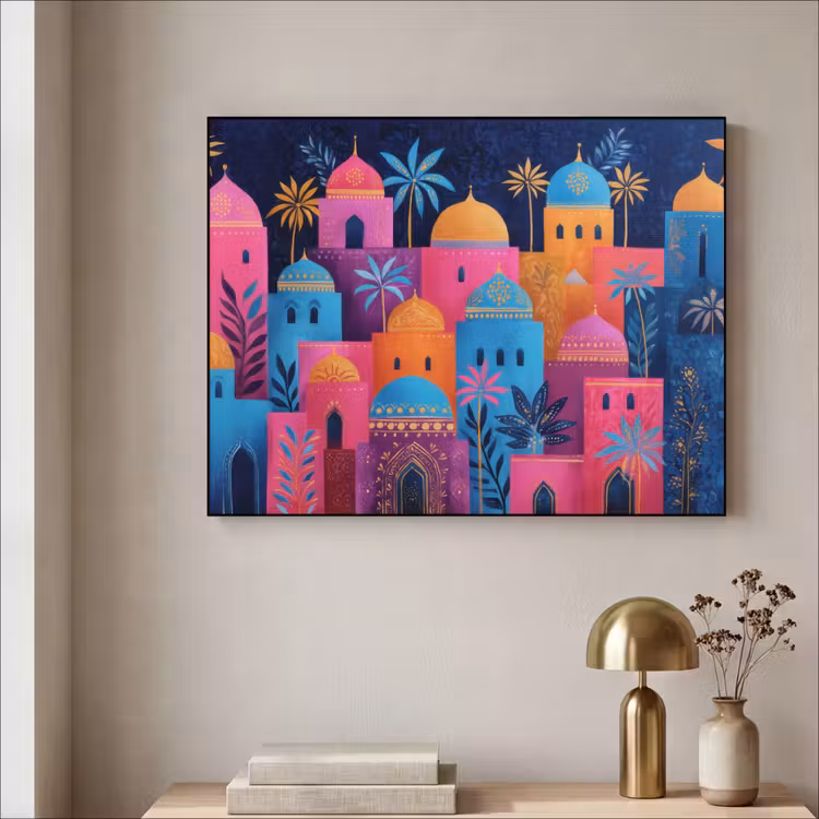 Art Frame - Kleurrijke gebouwen - Avondlicht - Islamitisch — 3