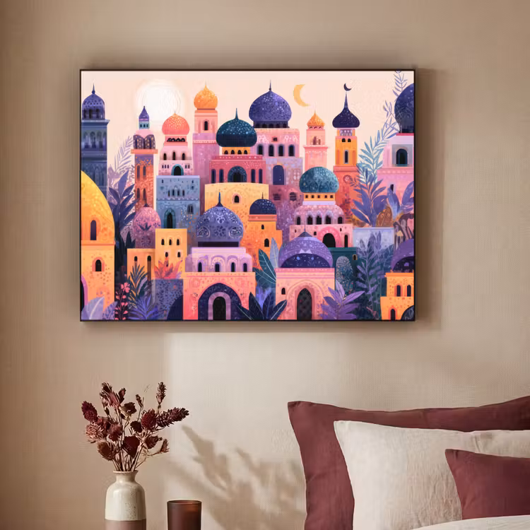 Art Frame - Kleurrijke stad - Zon - Islamitisch — 2