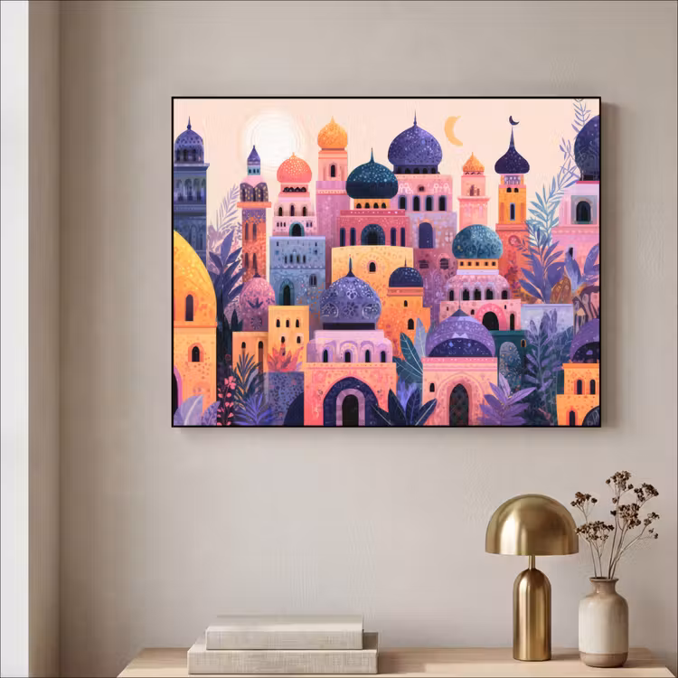 Art Frame - Kleurrijke stad - Zon - Islamitisch — 3