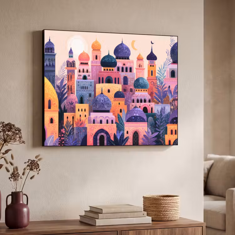 Art Frame - Kleurrijke stad - Zon - Islamitisch — 4