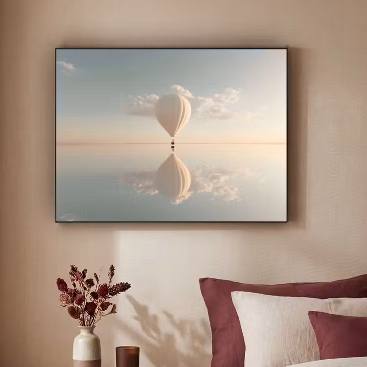 Art Frame - Luchtballon - Wolken - Water - Blauw — 2