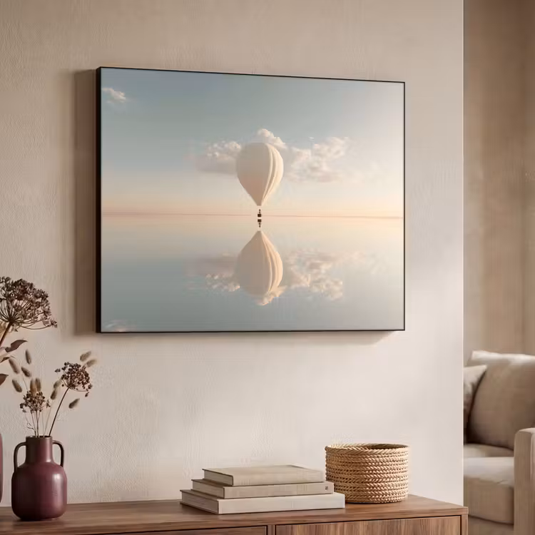 Art Frame - Luchtballon - Wolken - Water - Blauw — 4
