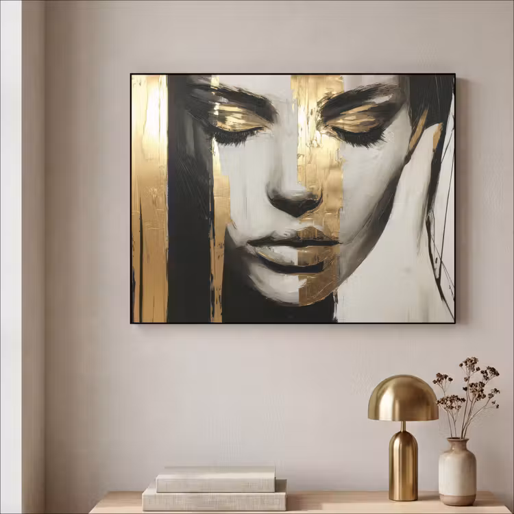 Art Frame - Ogen - Gezicht - Goud - Strepen — 3