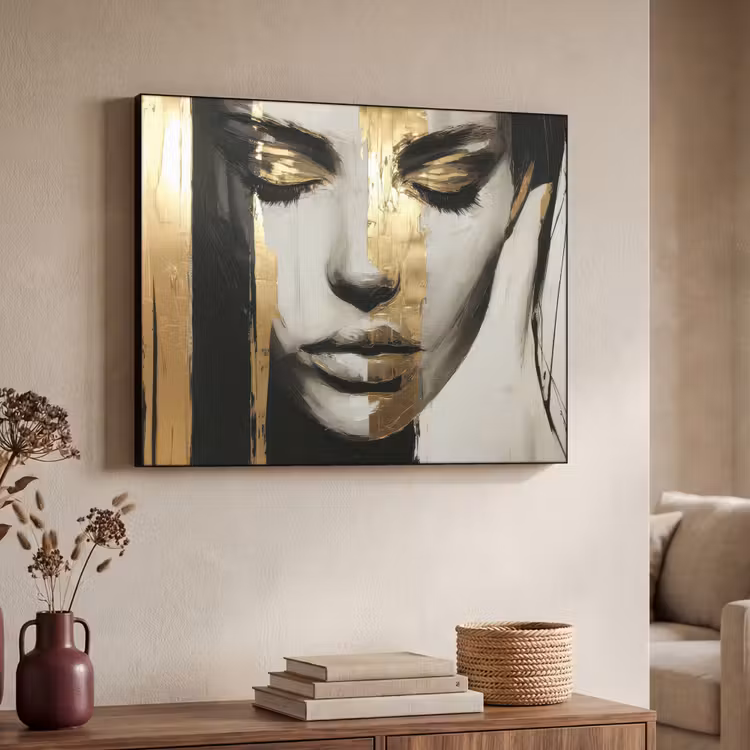 Art Frame - Ogen - Gezicht - Goud - Strepen — 4