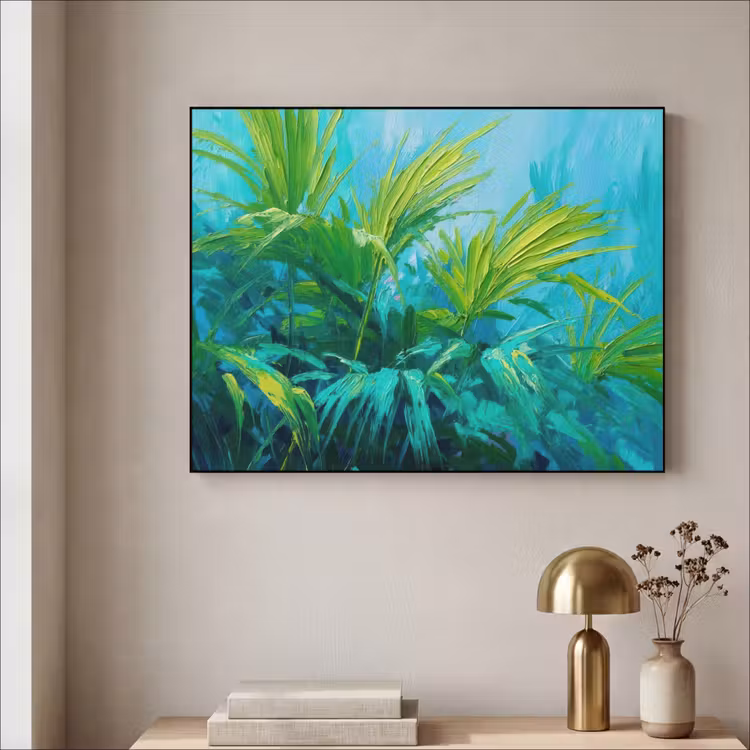 Art Frame - Bladeren - Groen - Schilderij - Abstract — 3