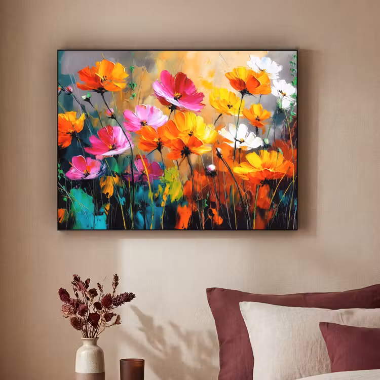 Art Frame - Felgekleurd - Bloemblaadjes - Abstract — 2