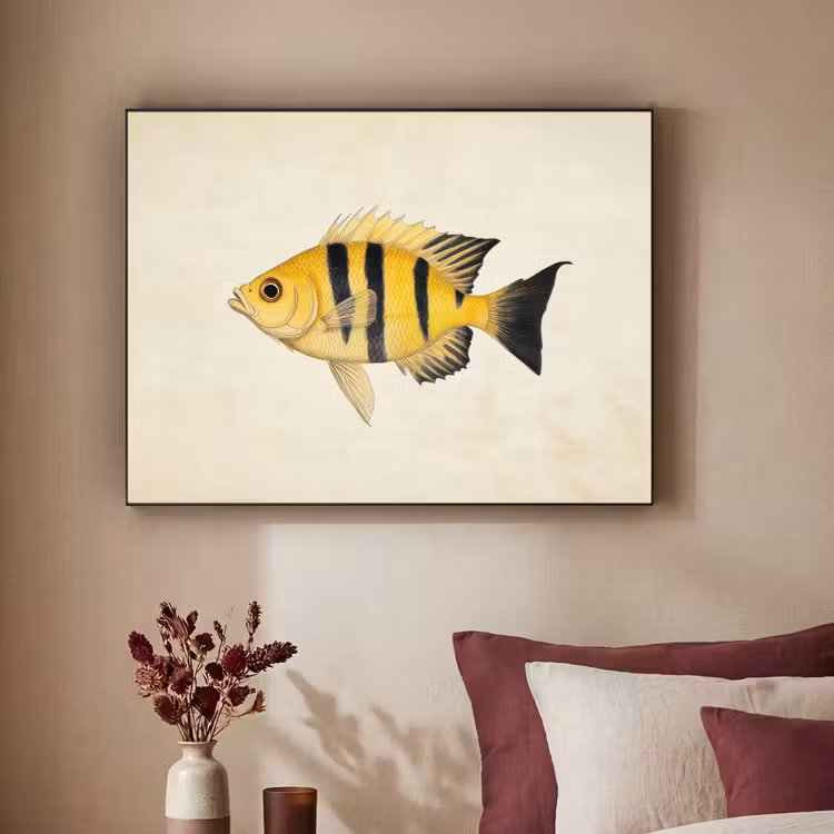 Art Frame - Geel - Vis - Strepen - Tropisch — 2