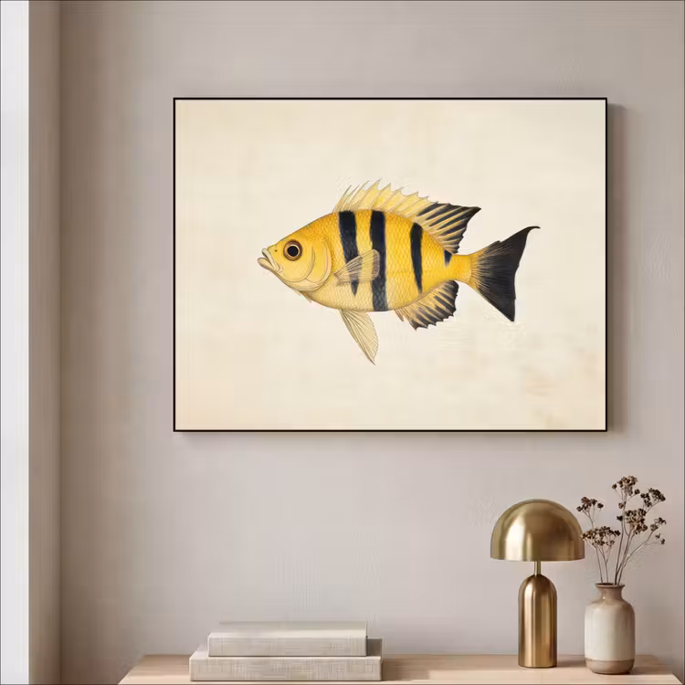 Art Frame - Geel - Vis - Strepen - Tropisch — 3