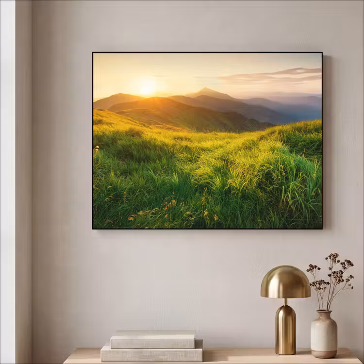 Art Frame - Gras - Heuvels - Zon - Natuur - Landschap — 3