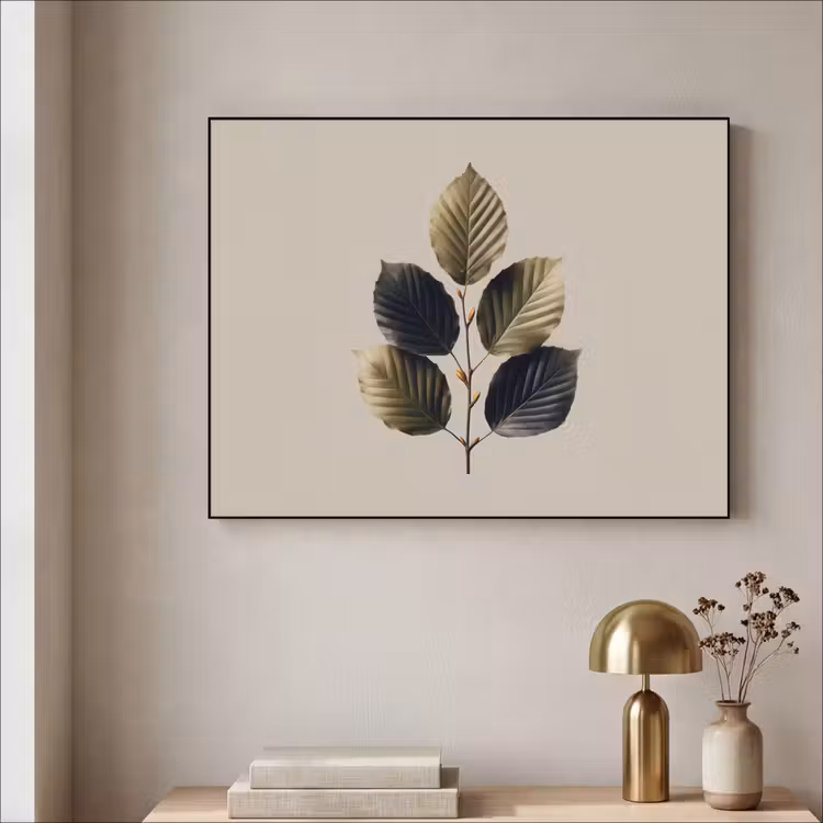 Art Frame - Beukenbladeren - Bruin - Groen - neutraal — 3