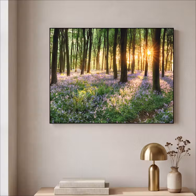 Art Frame - Bos - Bloemen - Lavendel - Zon - Paars - Natuur — 3