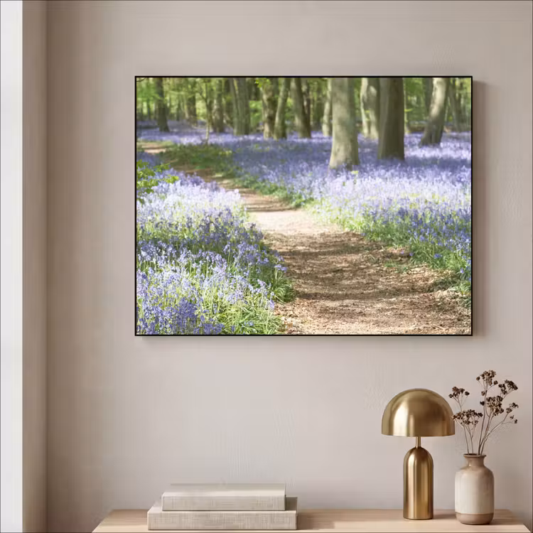 Art Frame - Bos - Pad - Bloemen - Paars - Groen - Natuur — 3