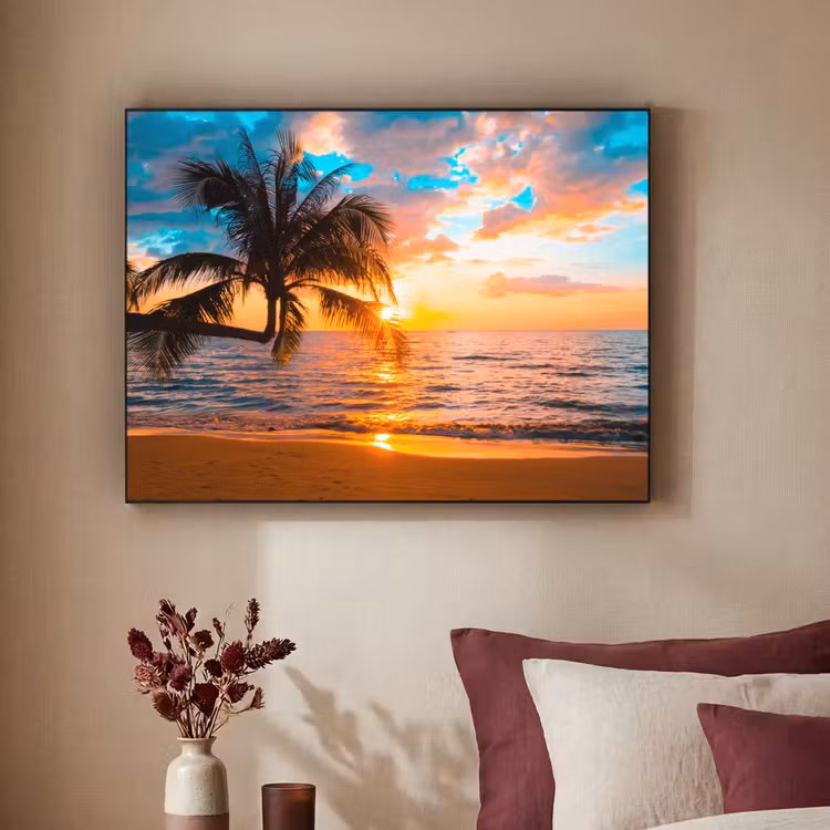 Art Frame - Palm - Zonsondergang - Horizon - Strand - Zee - Tropisch — 2
