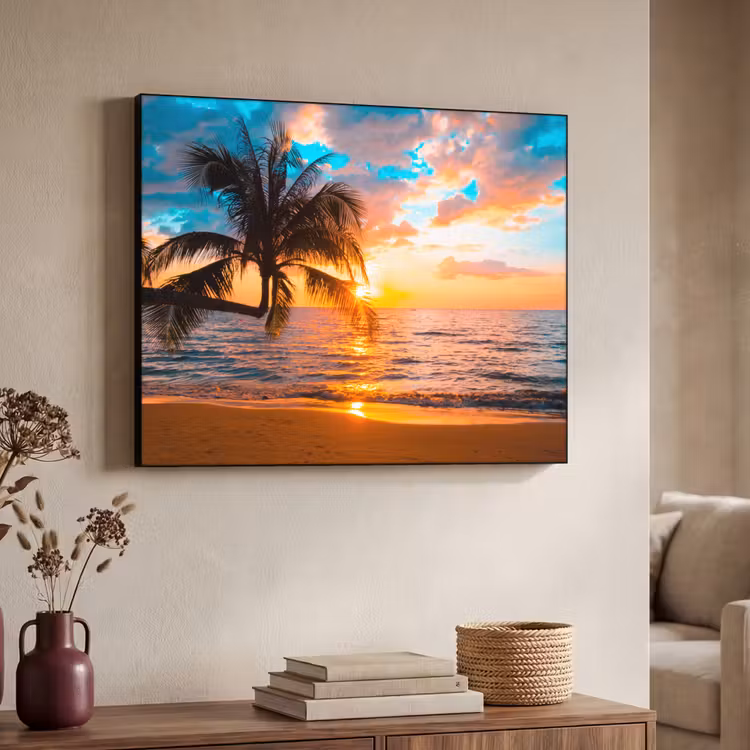 Art Frame - Palm - Zonsondergang - Horizon - Strand - Zee - Tropisch — 4