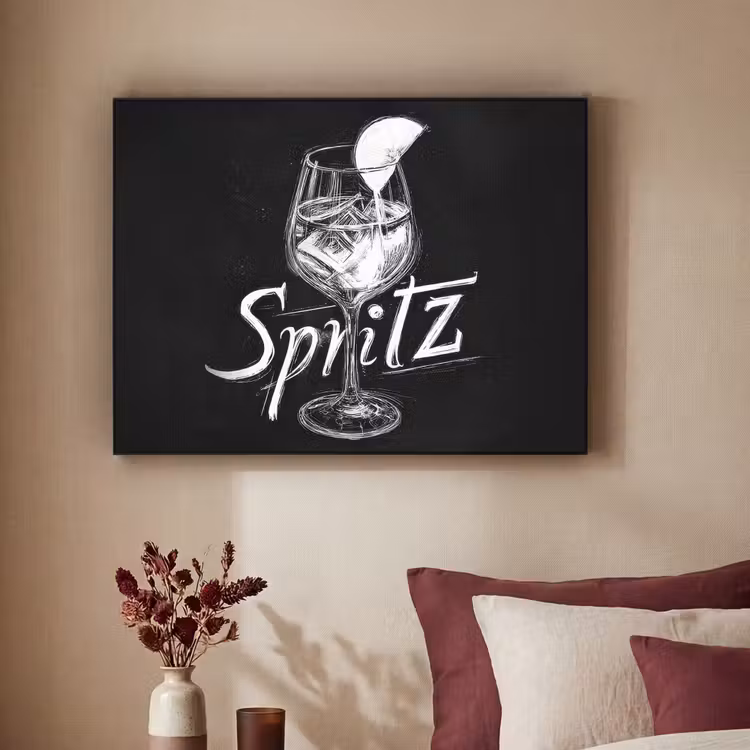 Art Frame - Glas spritz - Krijtletters - Ijsblokjes - Citroen — 2
