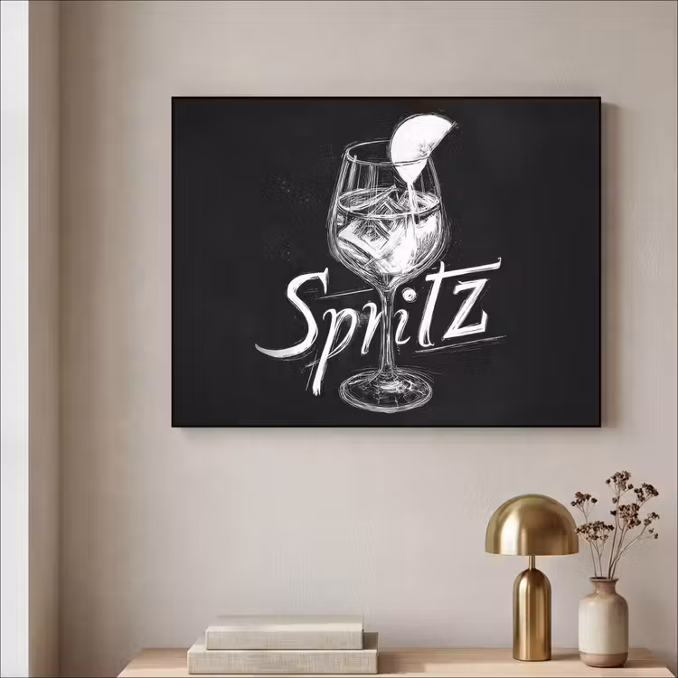 Art Frame - Glas spritz - Krijtletters - Ijsblokjes - Citroen — 3