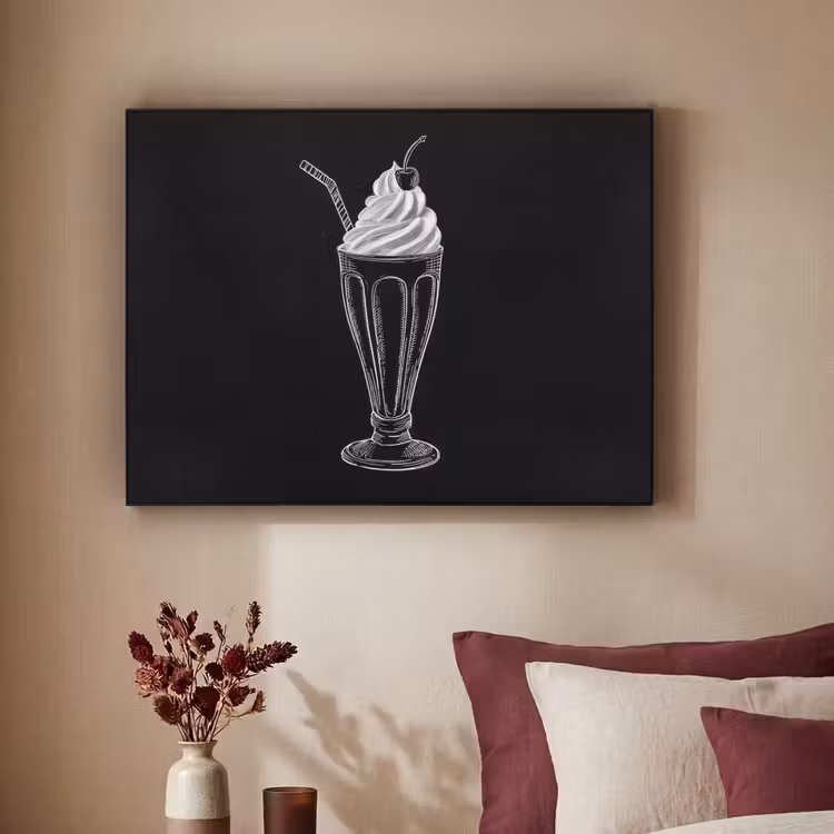 Art Frame - Ijscoupe - Kers - Krijtstijl - Slagroom — 2