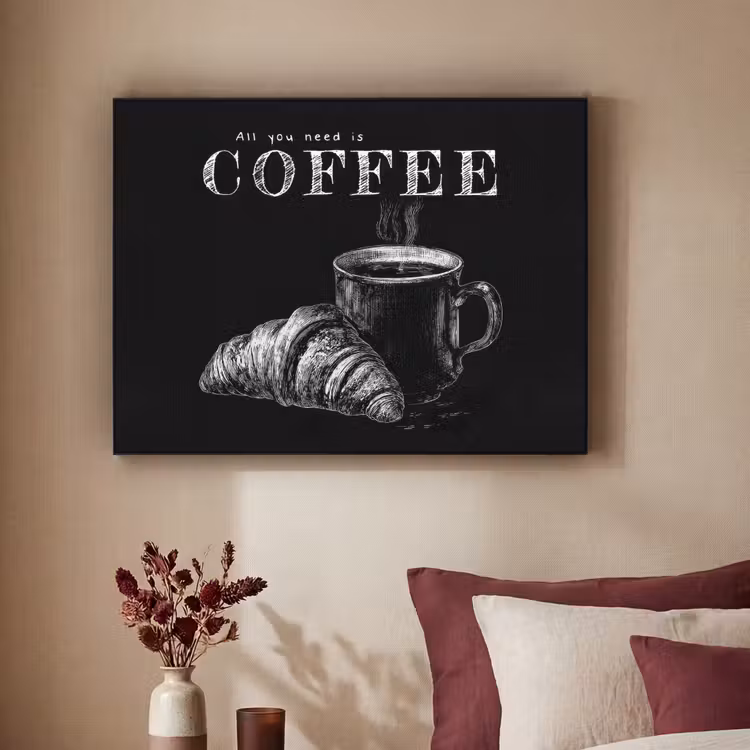 Art Frame - Koffie - Croissant - Tekst — 2