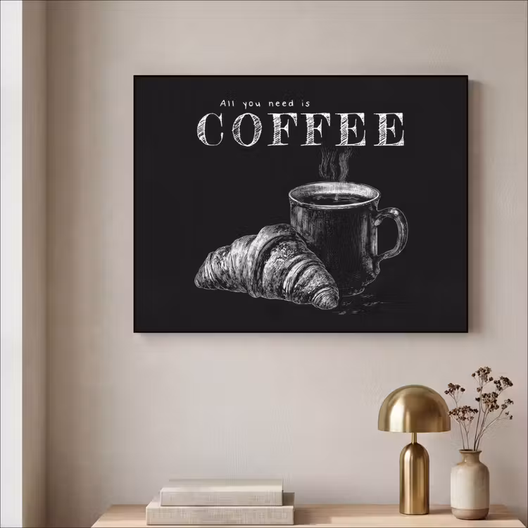 Art Frame - Koffie - Croissant - Tekst — 3