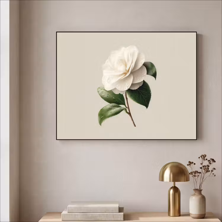 Art Frame - Cameliabloem - Wit - Groen — 3