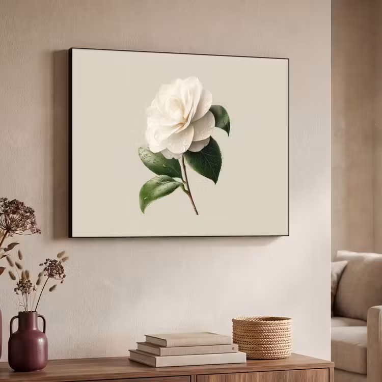 Art Frame - Cameliabloem - Wit - Groen — 4