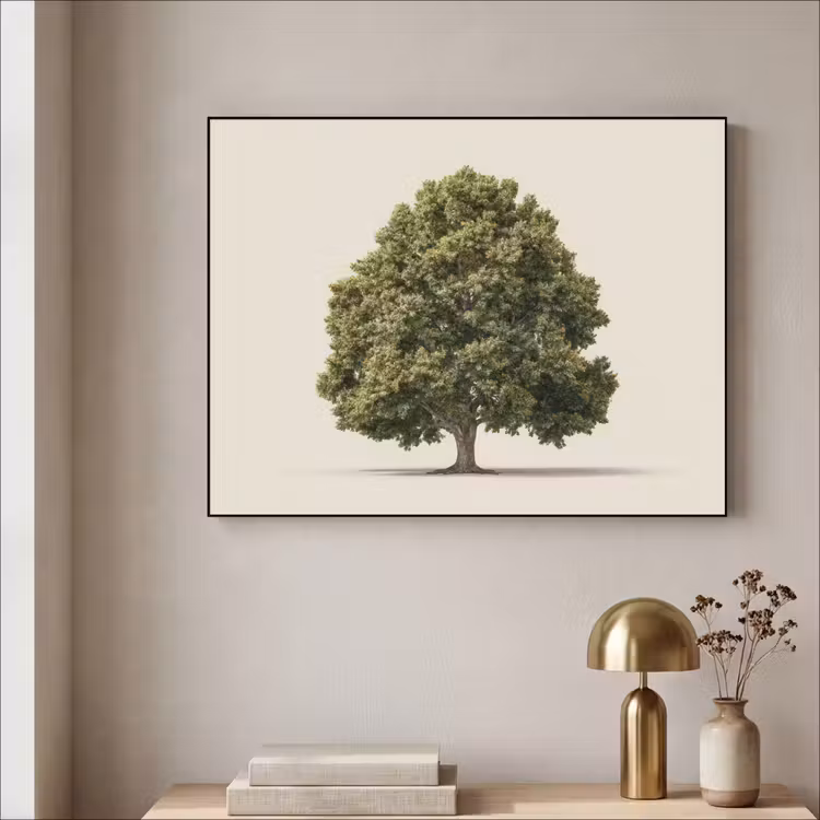 Art Frame - Eikenboom - Groen - Lichte achtergrond — 3