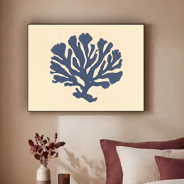 Art Frame - Blauw koraal - Vertakkingen - Beige — 2