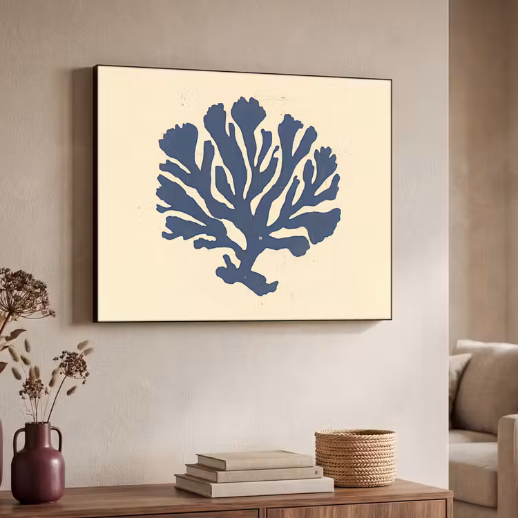 Art Frame - Blauw koraal - Vertakkingen - Beige — 4