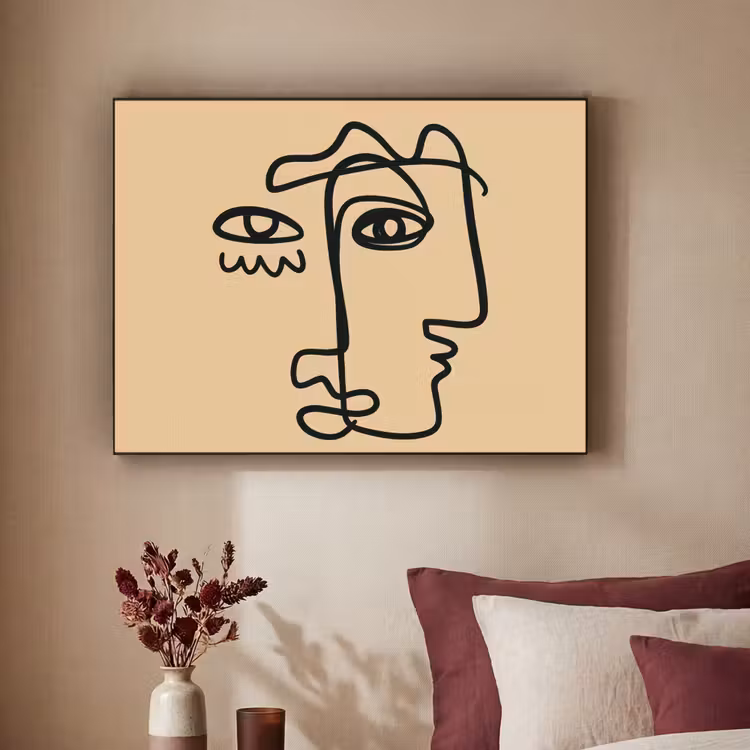 Art Frame - Overlappende profielen - Lichtbruin - Zwart — 2
