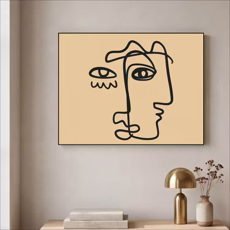Art Frame - Overlappende profielen - Lichtbruin - Zwart — 3