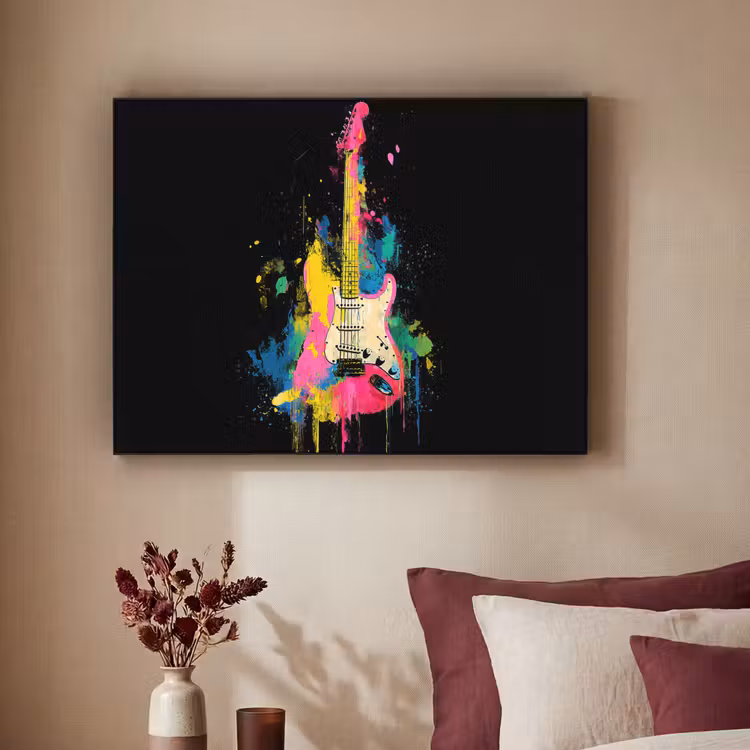 Art Frame - Gitaar - Kleurrijk - Verf — 2