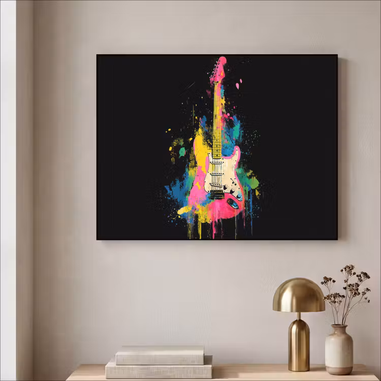 Art Frame - Gitaar - Kleurrijk - Verf — 3