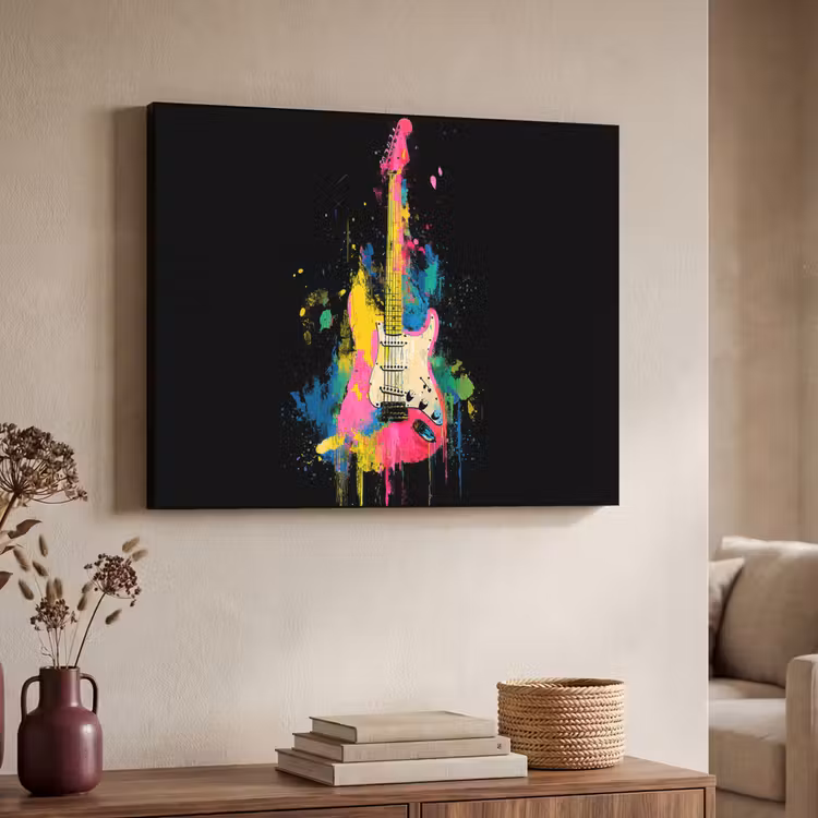 Art Frame - Gitaar - Kleurrijk - Verf — 4
