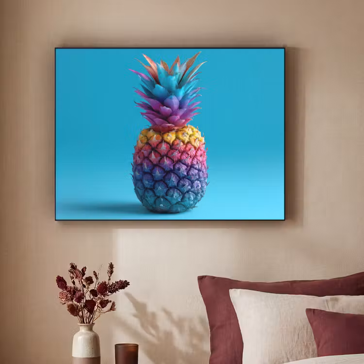 Art Frame - Ananas - Regenboog - Blauw - Popart — 2