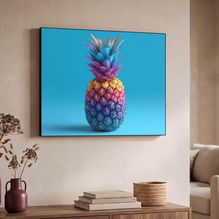 Art Frame - Ananas - Regenboog - Blauw - Popart — 4