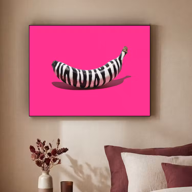 Art Frame - Banaan - Zebraprint - Roze — 2
