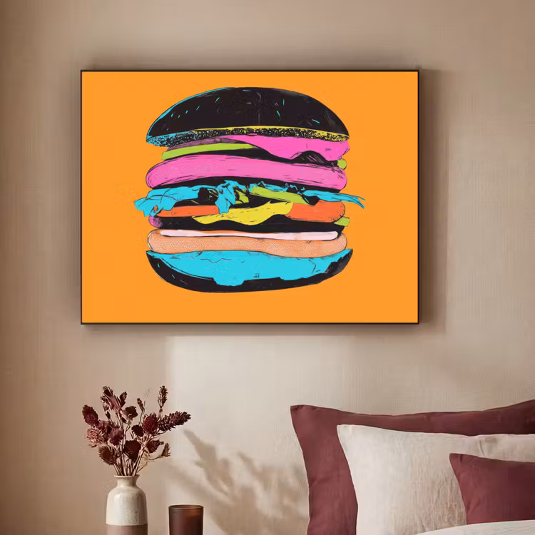 Art Frame - Hamburger - Kleurrijk - Speels — 2