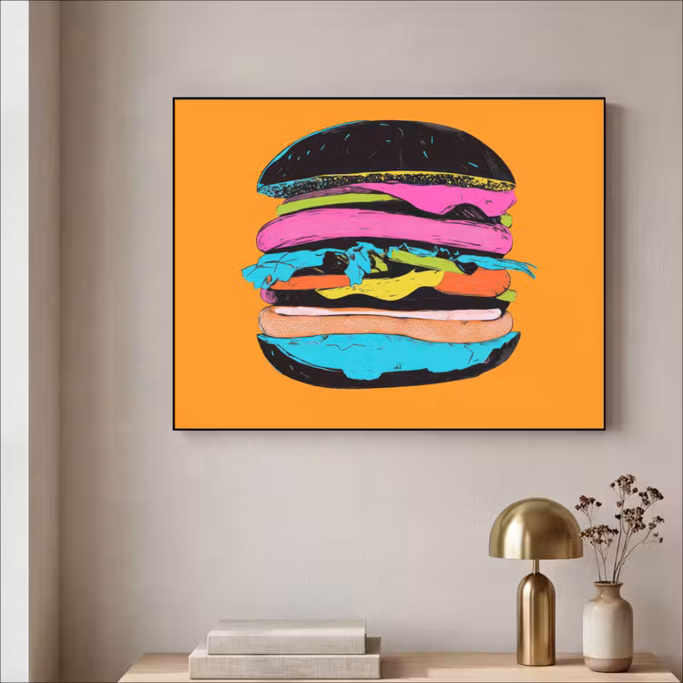 Art Frame - Hamburger - Kleurrijk - Speels — 3