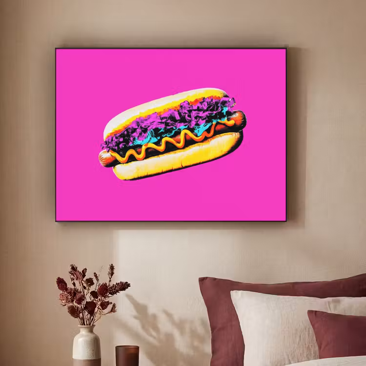 Art Frame - Hotdog - Roze - Retro — 2