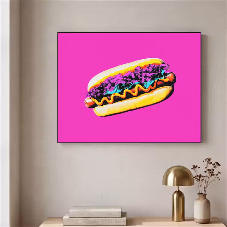 Art Frame - Hotdog - Roze - Retro — 3