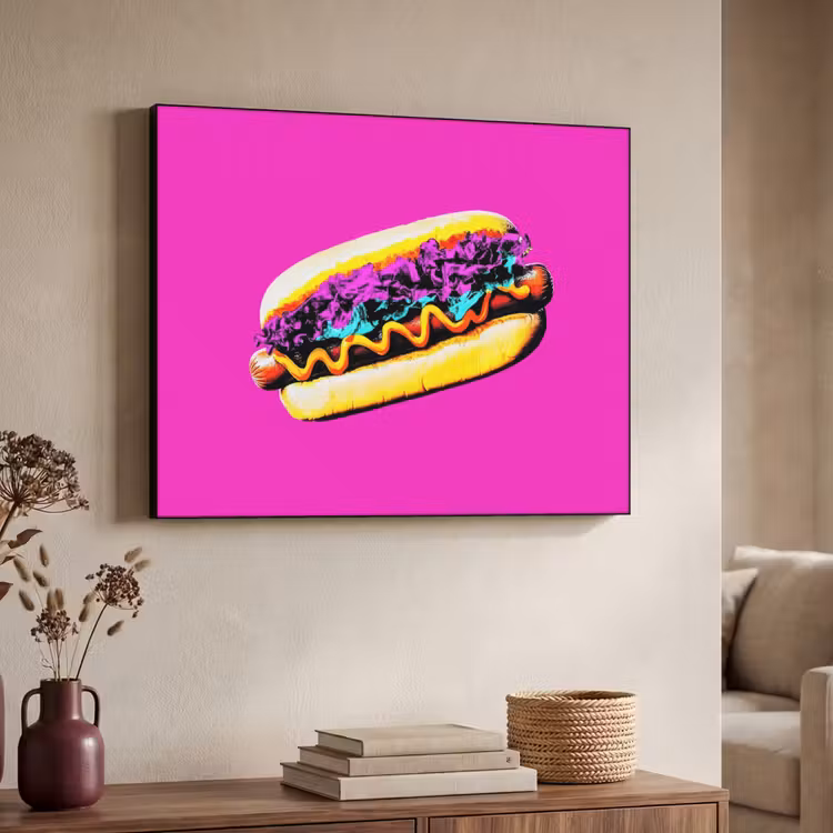 Art Frame - Hotdog - Roze - Retro — 4