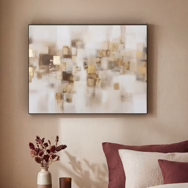 Art Frame - Abstracte vierkanten - Aardetonen - Mistig — 2