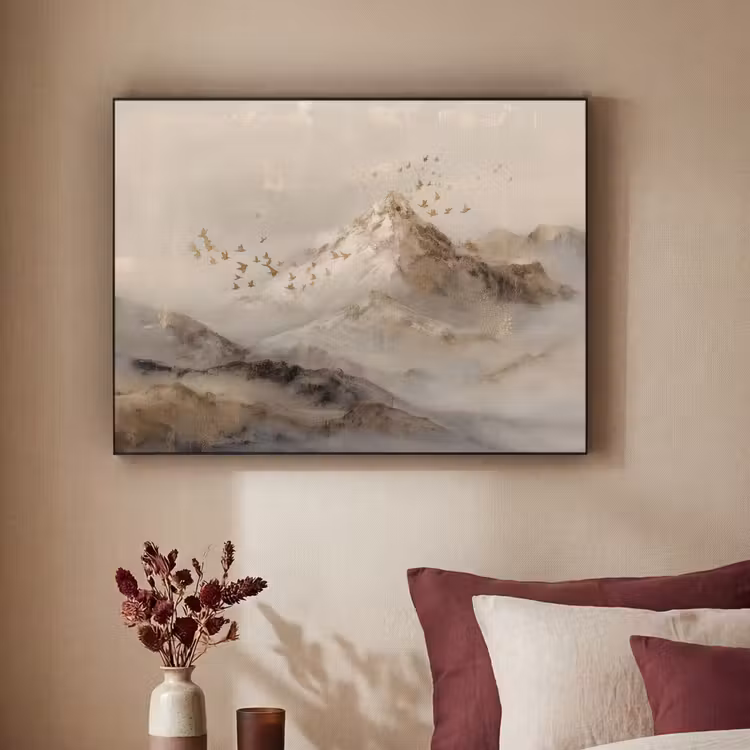 Art Frame - Berglandschap - Mist  - Penseelstreken — 2